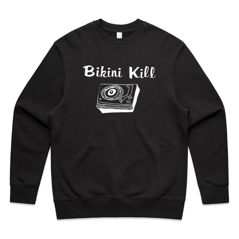 BIKINI KILL 'Record Player' Crewneck Sweat