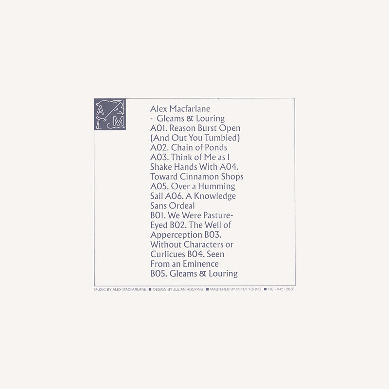 ALEX MACFARLANE 'Gleams & Louring' LP