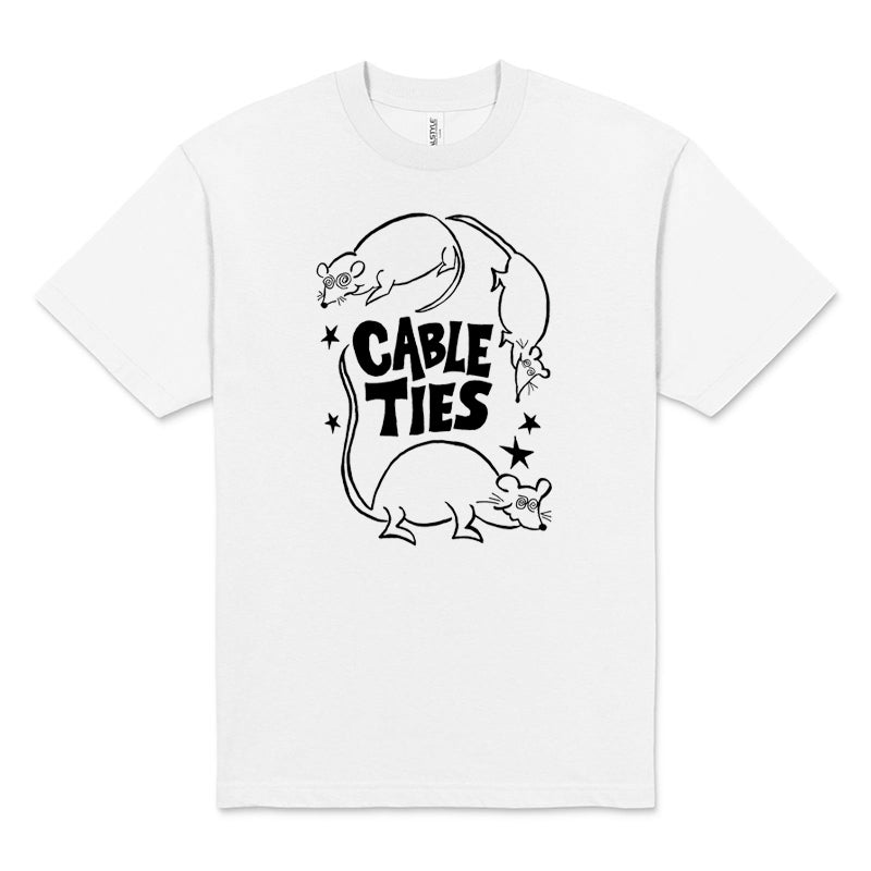 CABLE TIES 'Rodent' T-Shirt (White)