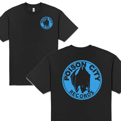 POISON CITY 'Bat' T-Shirt (Black & Blue)