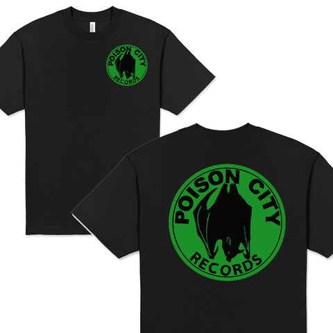 POISON CITY 'Bat' T-Shirt (Black/ Green)