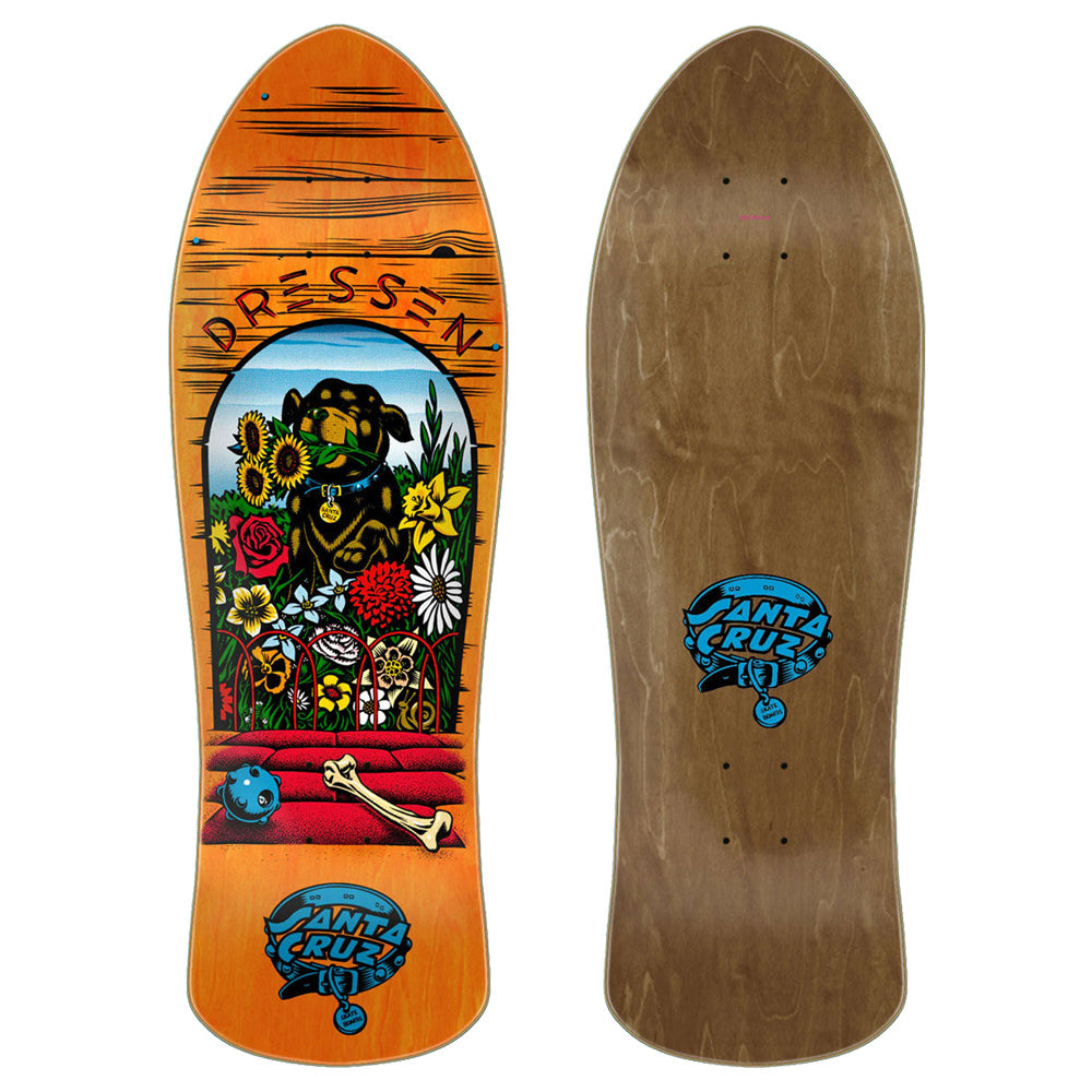 SANTA CRUZ 'Dressen Pup' Skateboard Deck