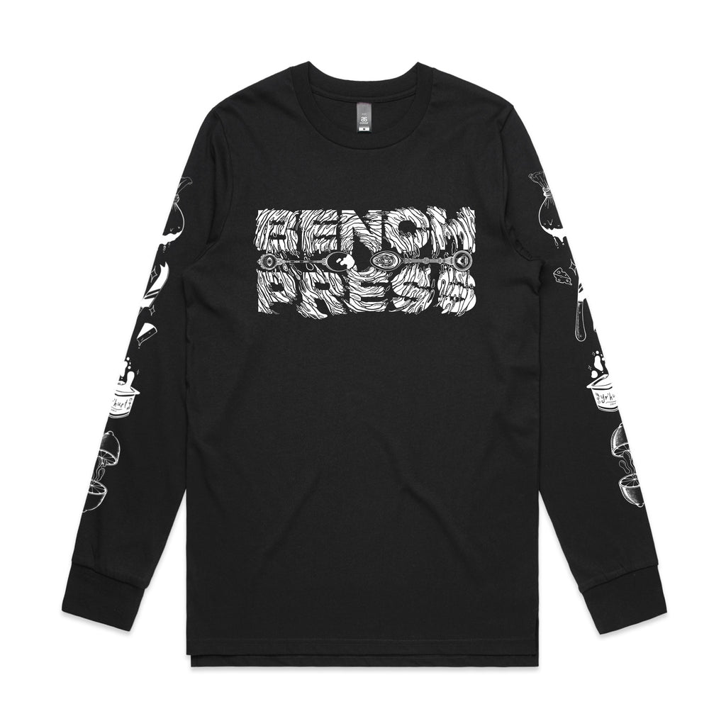 BENCH PRESS 'Curdled' Longsleeve T-Shirt (Black)