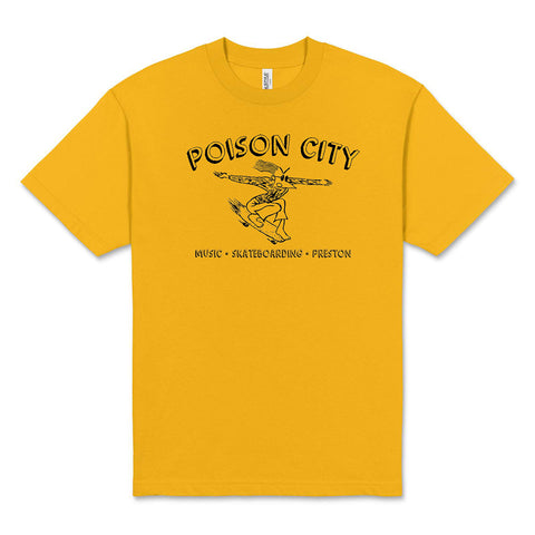 POISON CITY 'Music, Skateboarding, Preston’ T-Shirt