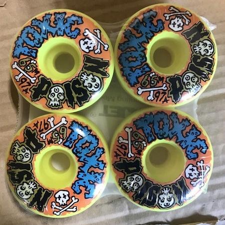 TOXIC 'Poison' Skateboard Wheels 65mm 97a
